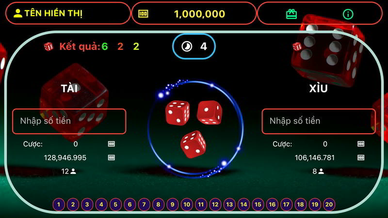  Bàn Sicbo live tại Nhà cái Hello88 với giao diện sắc nét